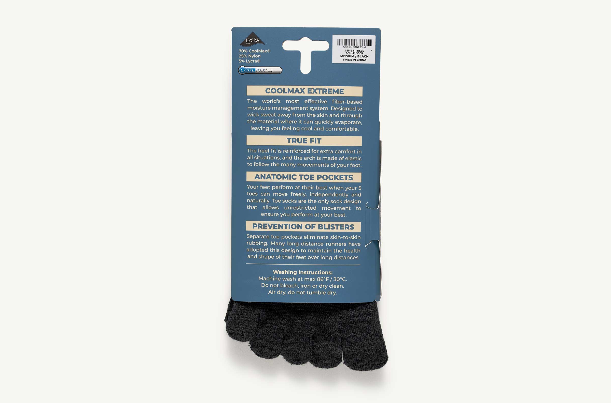 Lems Fitness Ankle Toesock - Image 3